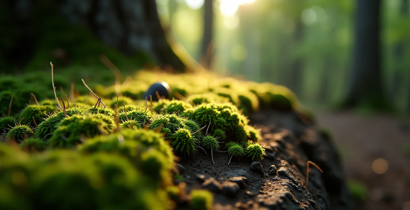 Vue en coupe d'une forêt montrant la différence de biodiversité entre le cœur et les lisières