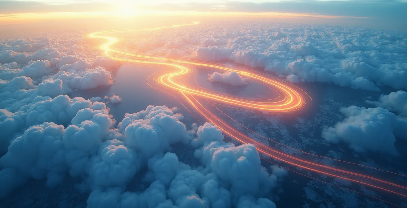 Visualisation des ondulations du jet-stream affaibli transportant l'air froid vers le sud